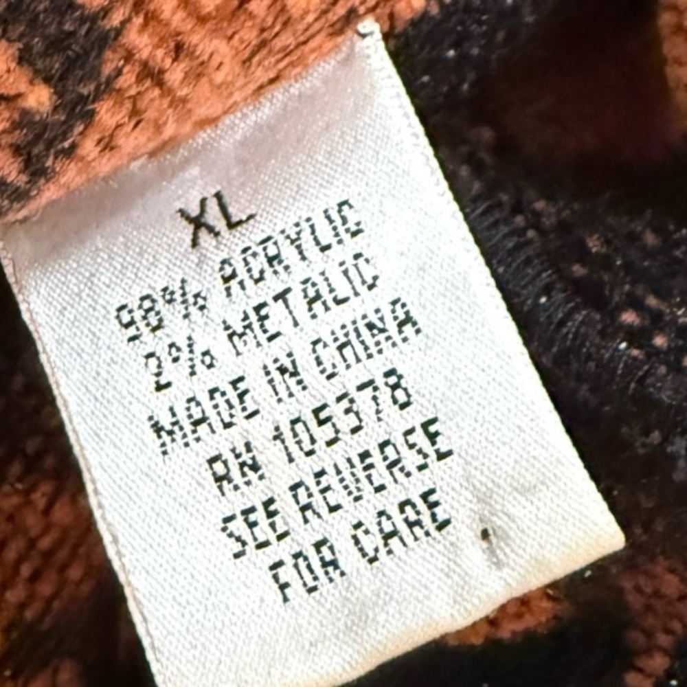 Vintage Burnt Sienna & Black Swirl Pattern Embrodered Blazer Shacket - Picture 11 of 11